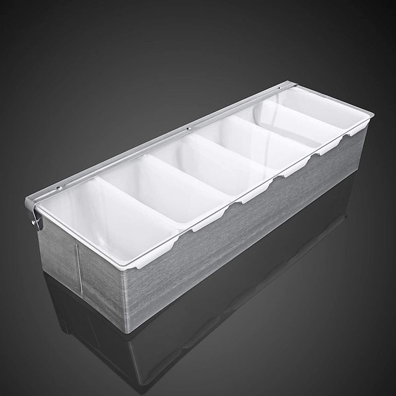 Commercial Kitchen Utensils - Distributeur de condiments en acier inoxydable,