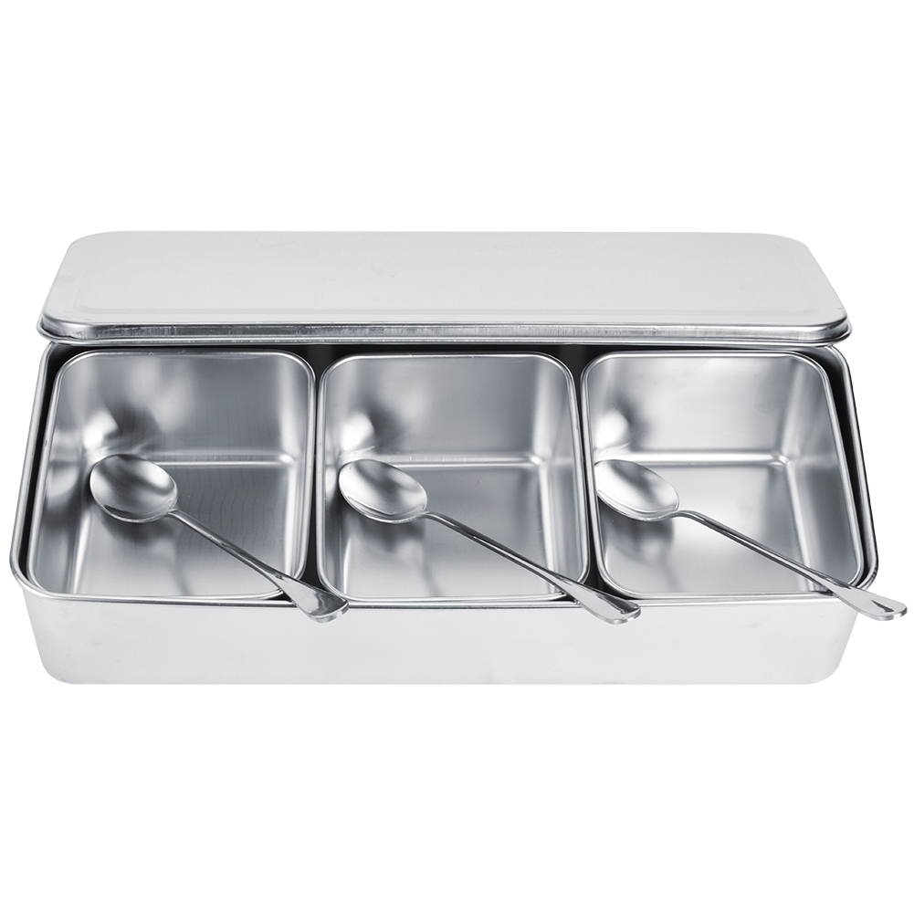 Commercial Kitchen Utensils - Boîte d'assaisonnement domestique à 3 grilles