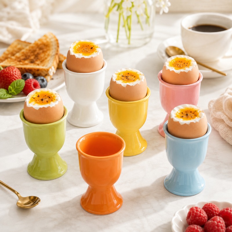 Commercial Kitchen Utensils - Porte-gobelets à œufs en céramique couleur