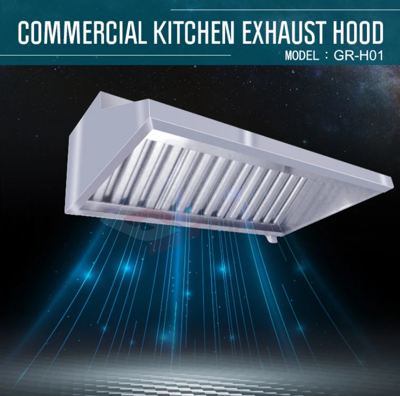 Hotte aspirante îlot en acier  - Commercial Kitchen Chimney avis et prix